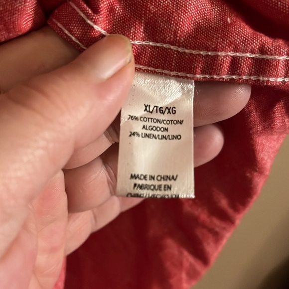 Union made linen blend Buffalo David Bitton shirt. B7 - Picture 4 of 9